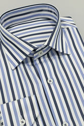 Blue Striped Slim Fit Dress Shirt